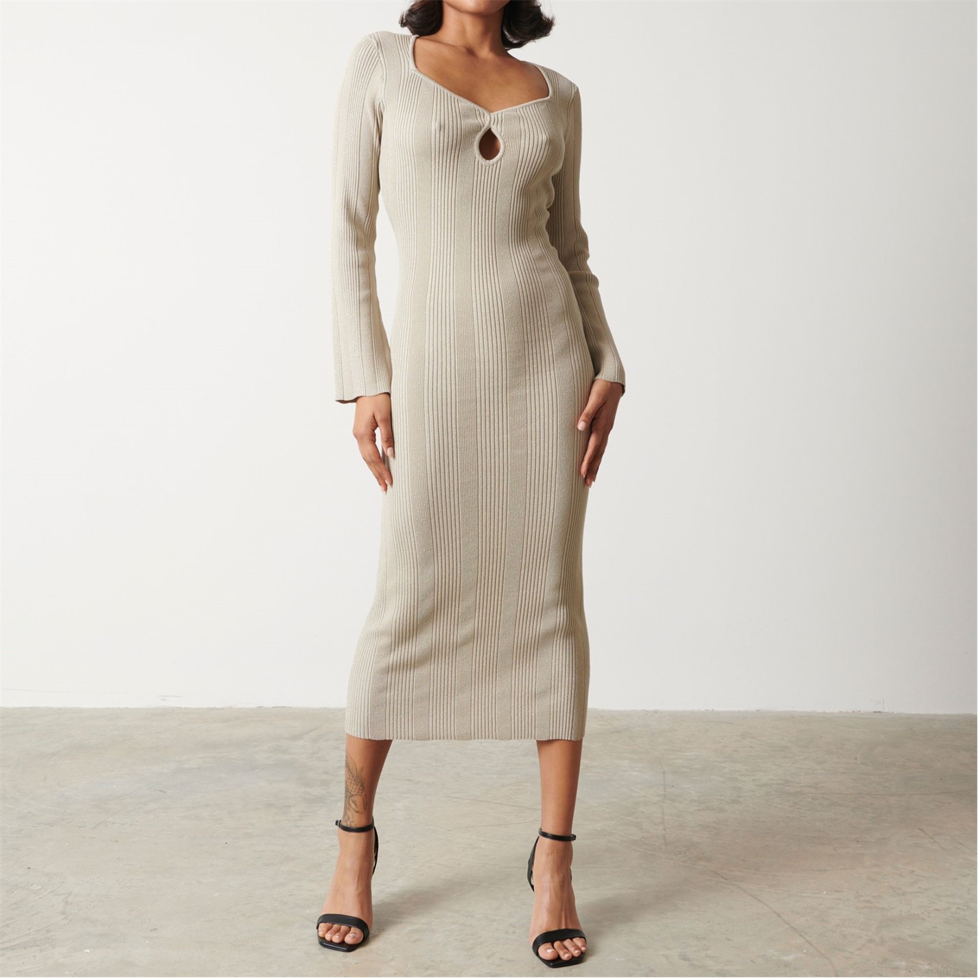 ladies knitted jumper dress Pretty Lavish | Women's | Champagne vintage knitted dress pattern