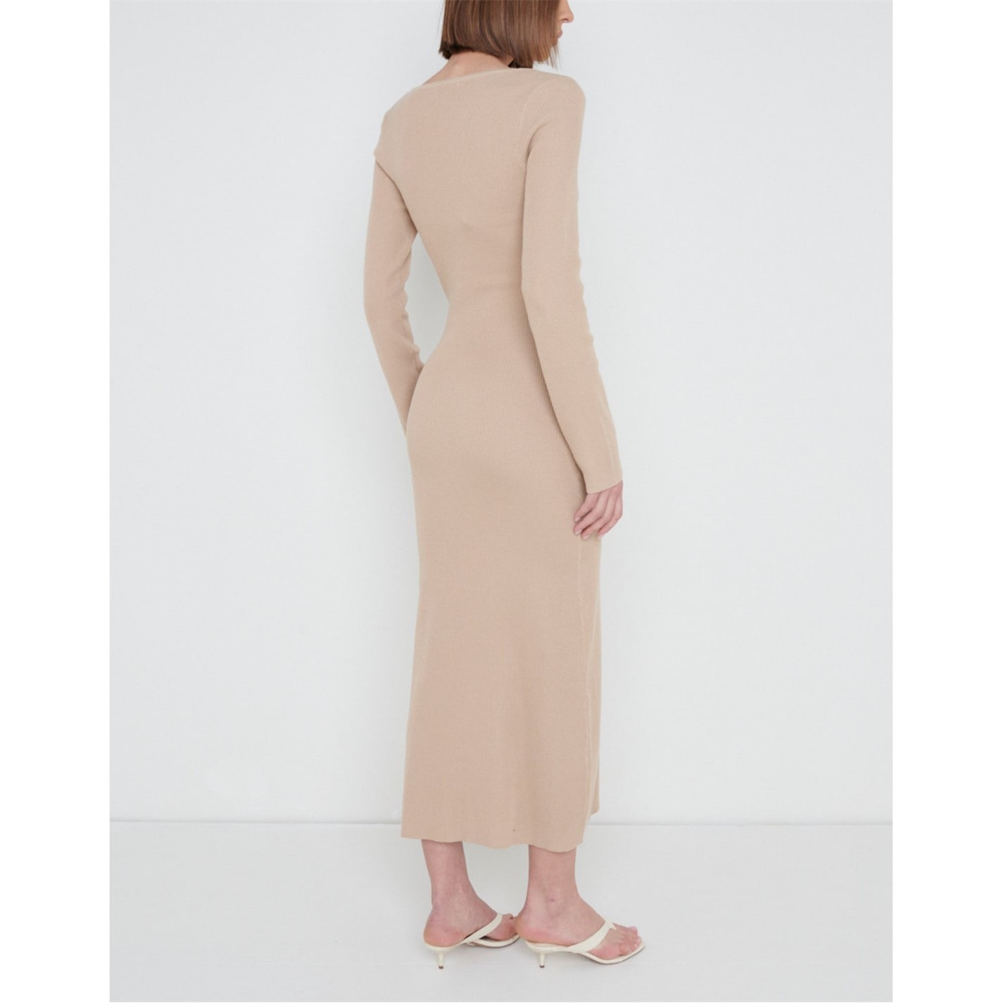 form fitting knit dress Seraphina Elegant Knit Dress - Premium Soft Knit Fabric with Refined Silhouette and Graceful Movement for Polished Everyday Styling main image 1