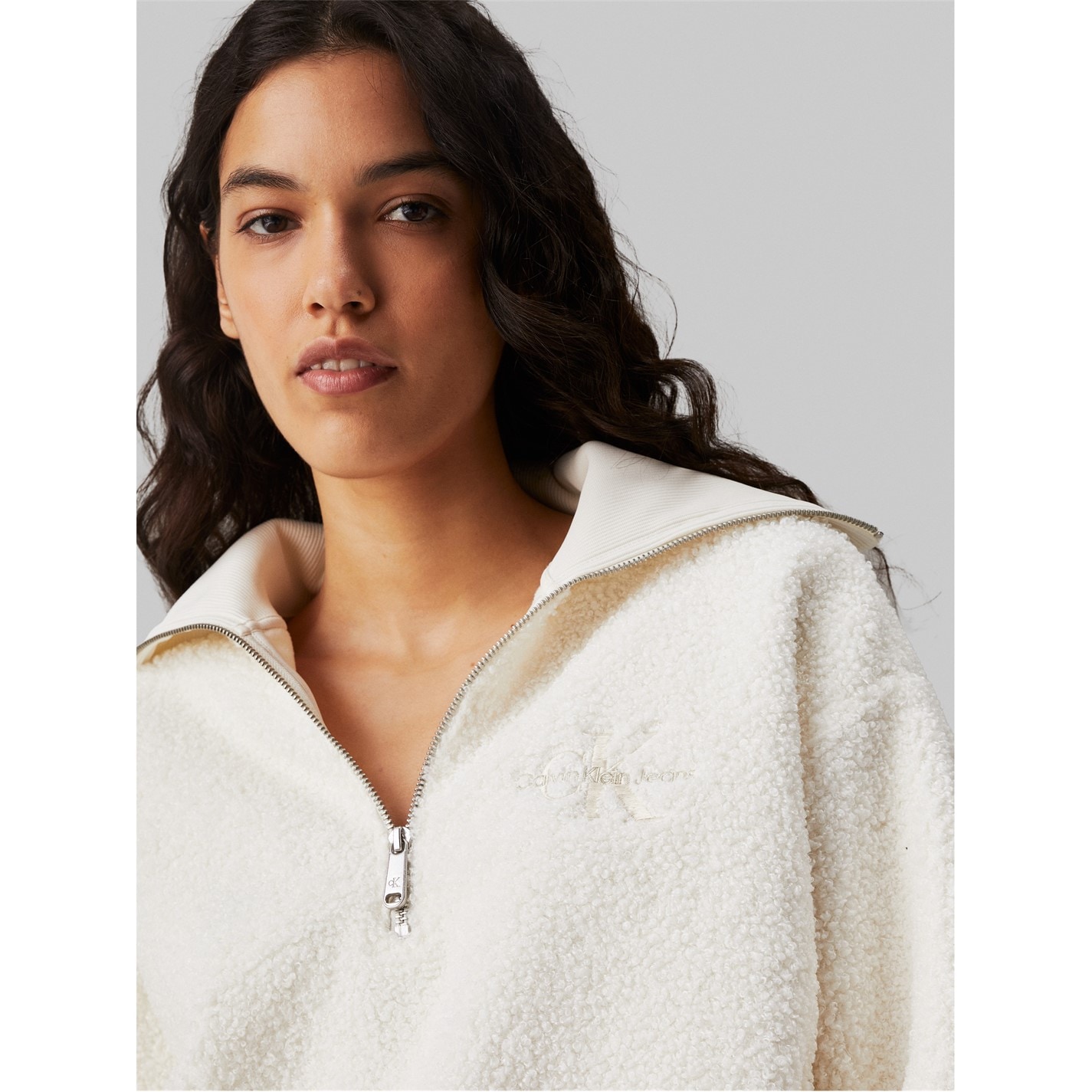 Calvin Klein Jeans SHERPA HALF ZIP SWEATSHIRT