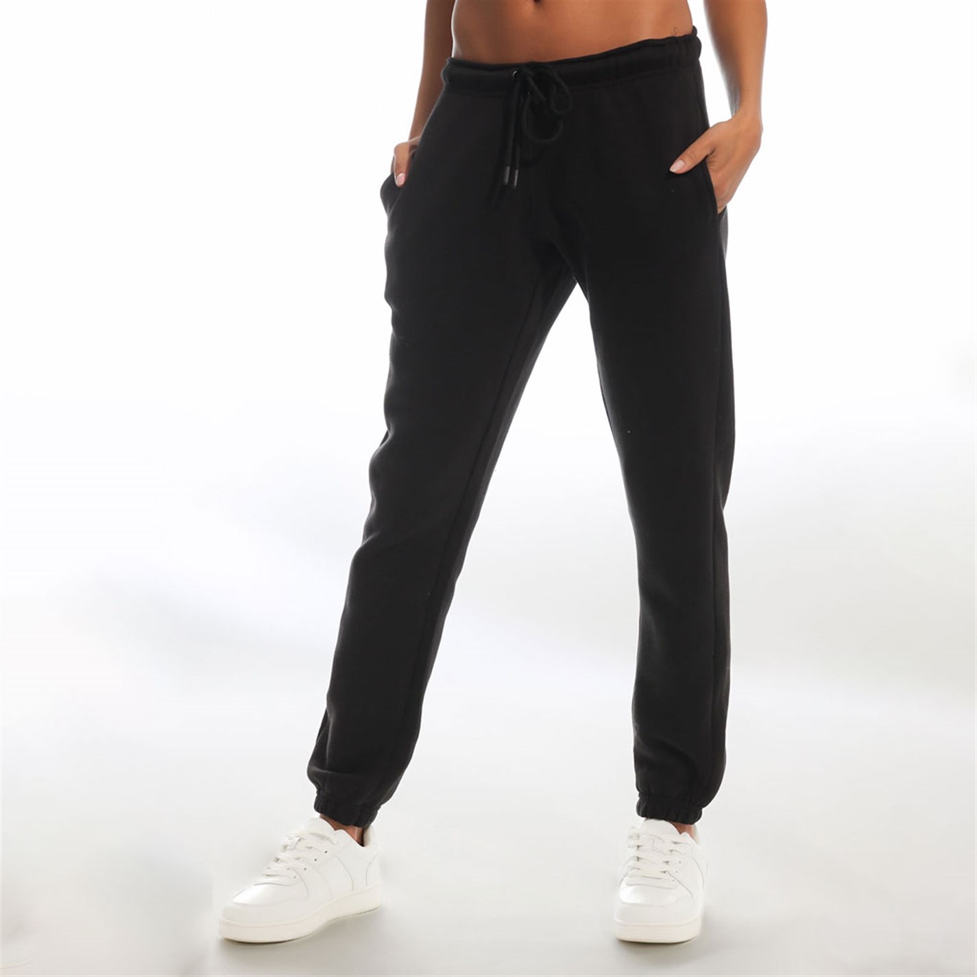 Light and Shade Cuffed Joggers Ladies Closed Hem Fleece Jogging