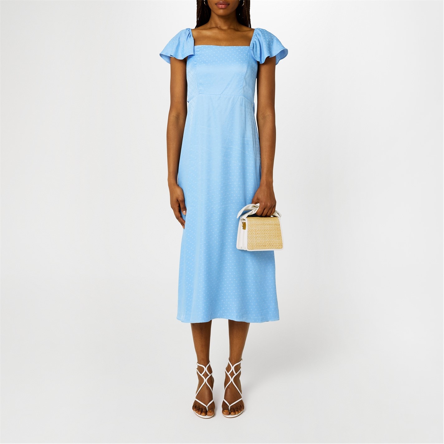 princess polly baby blue dress Blue Puff Sleeve Satin Floor Length Prom Dress, Blue A-Line Evening Party Dress US 16 / Blue