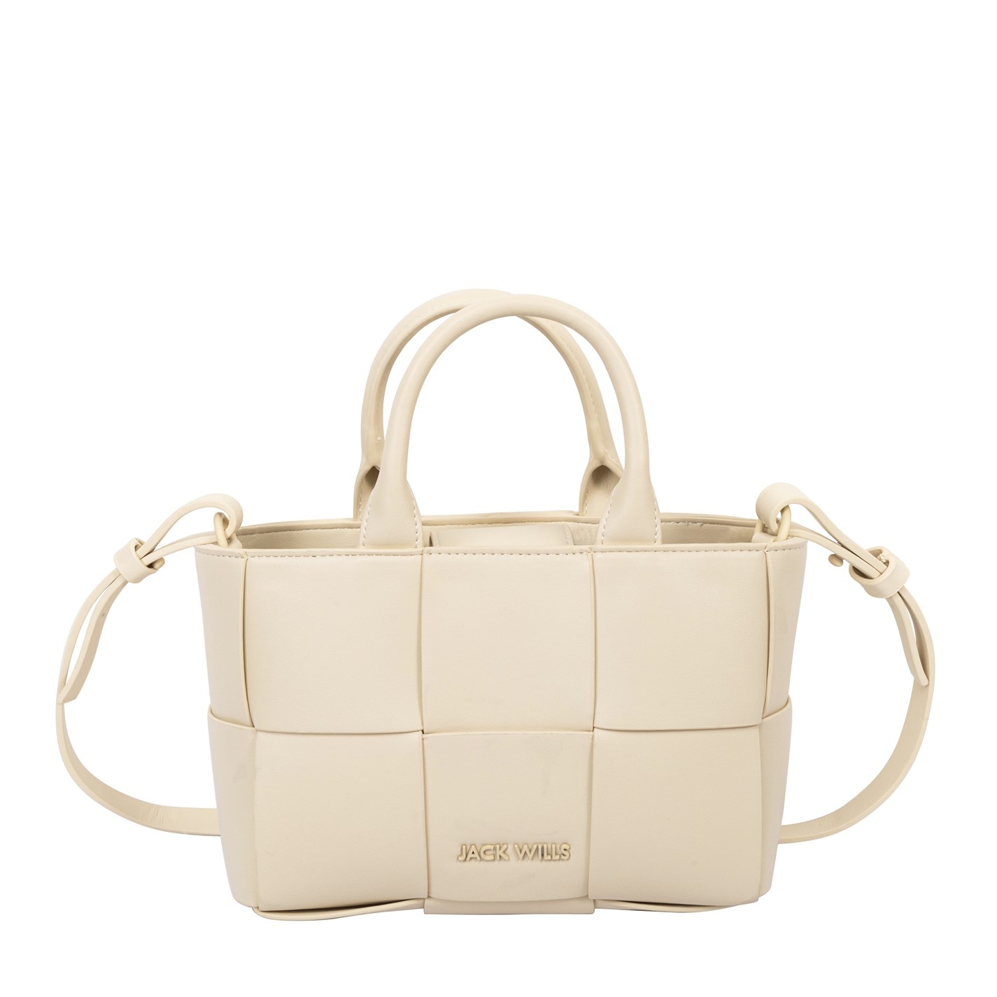 Jack Wills Mini Weave Bag Cream FRASERS Ireland