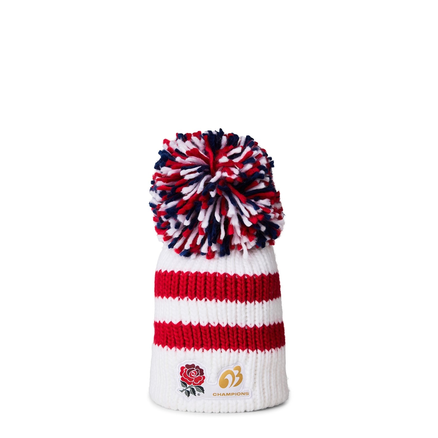 Castore Champion 2003 Bobble Beanie Adults White/Red FRASERS