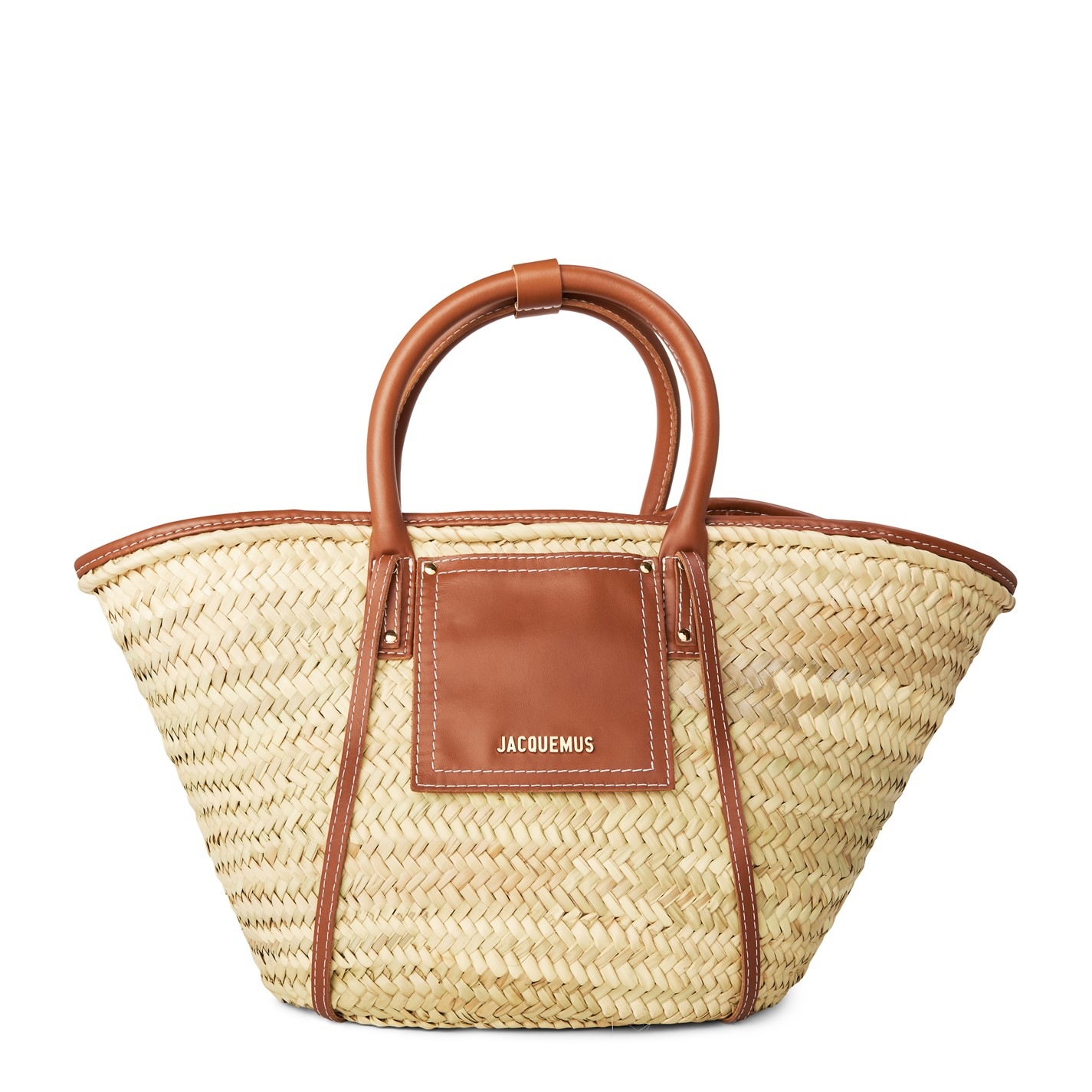 JACQUEMUS Le Panier Soli Tote Bag Light Brown 2 House of Fraser
