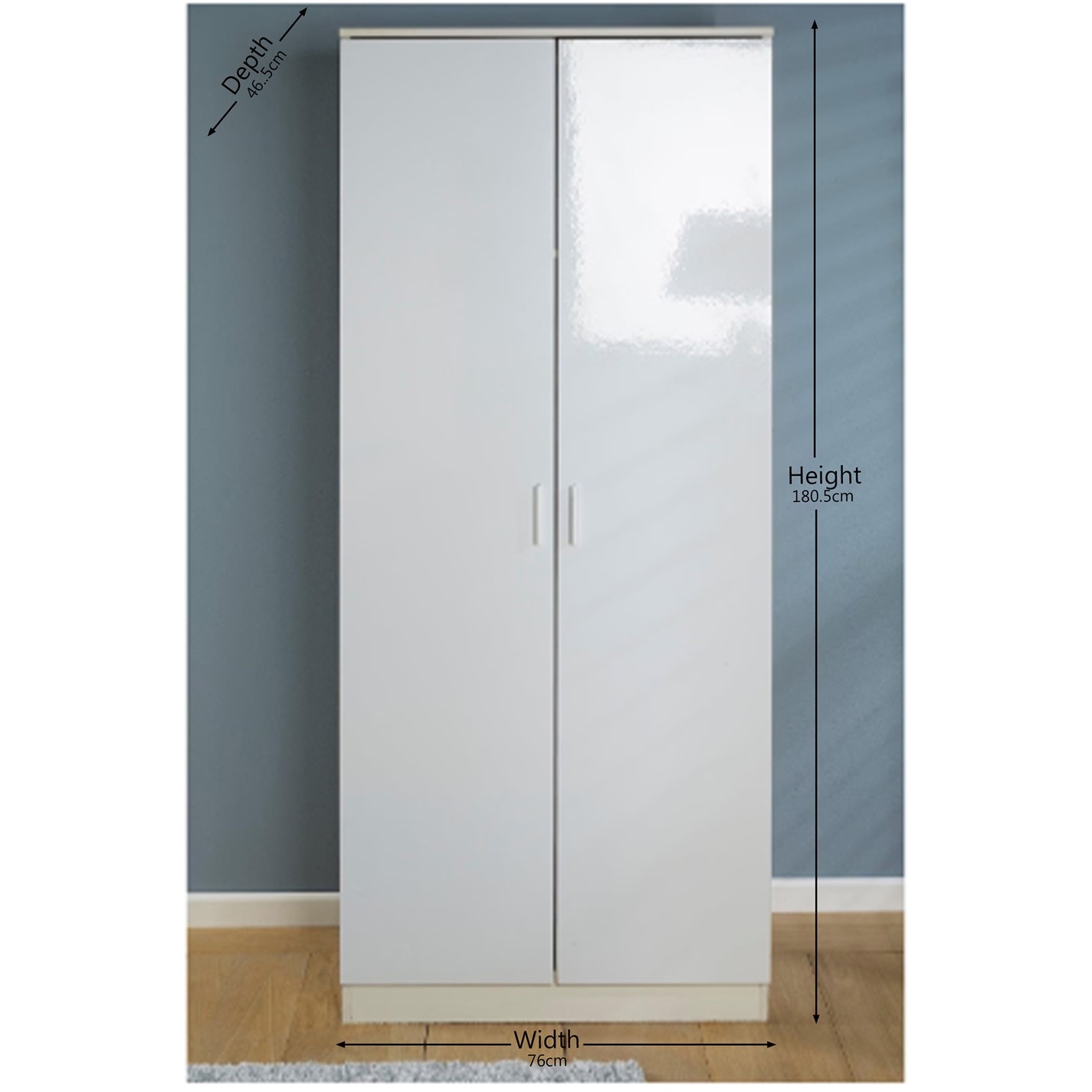 Homelife Carleton 3 Piece Gloss Bedroom Set White FRASERS