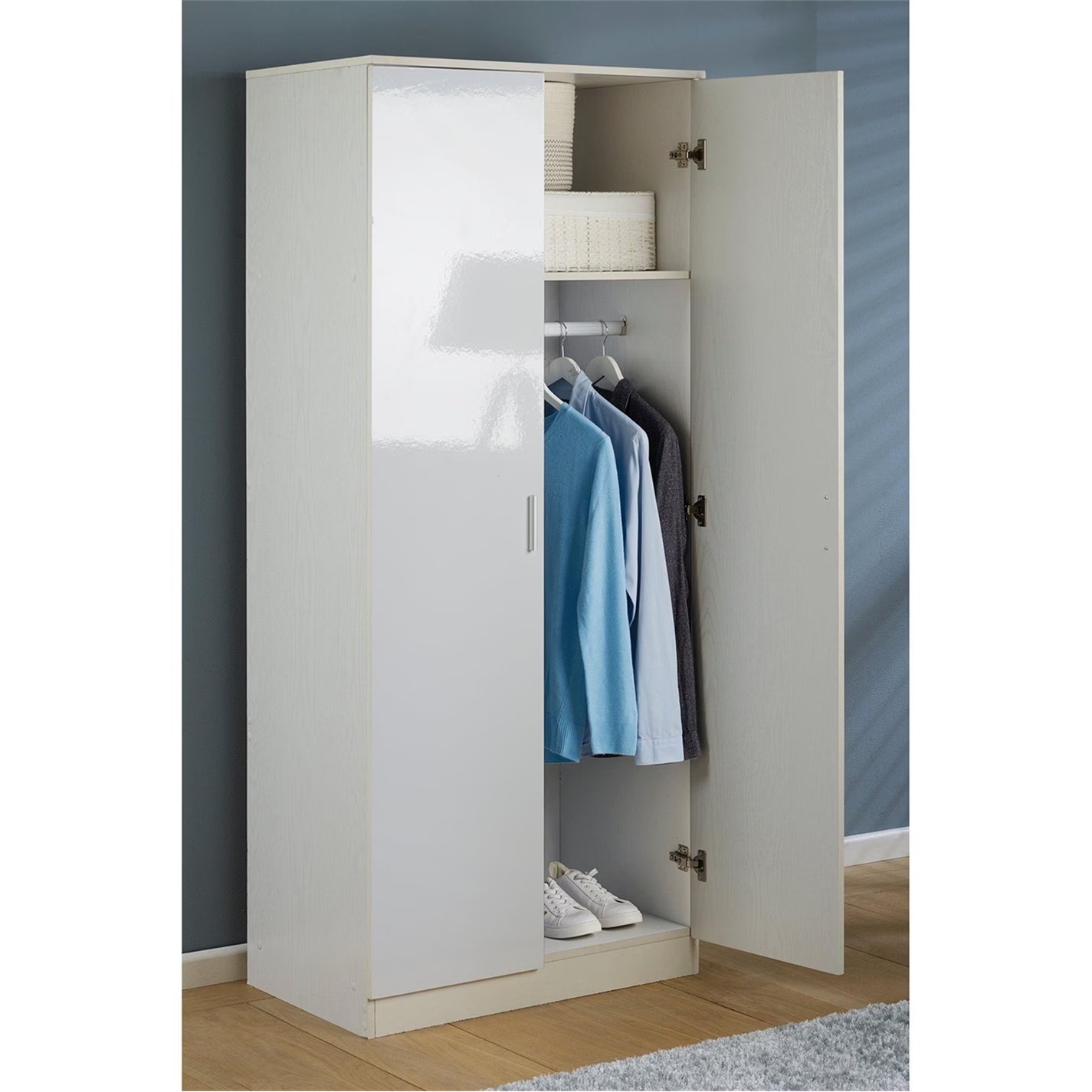 Homelife Carleton 3 Piece Gloss Bedroom Set White FRASERS