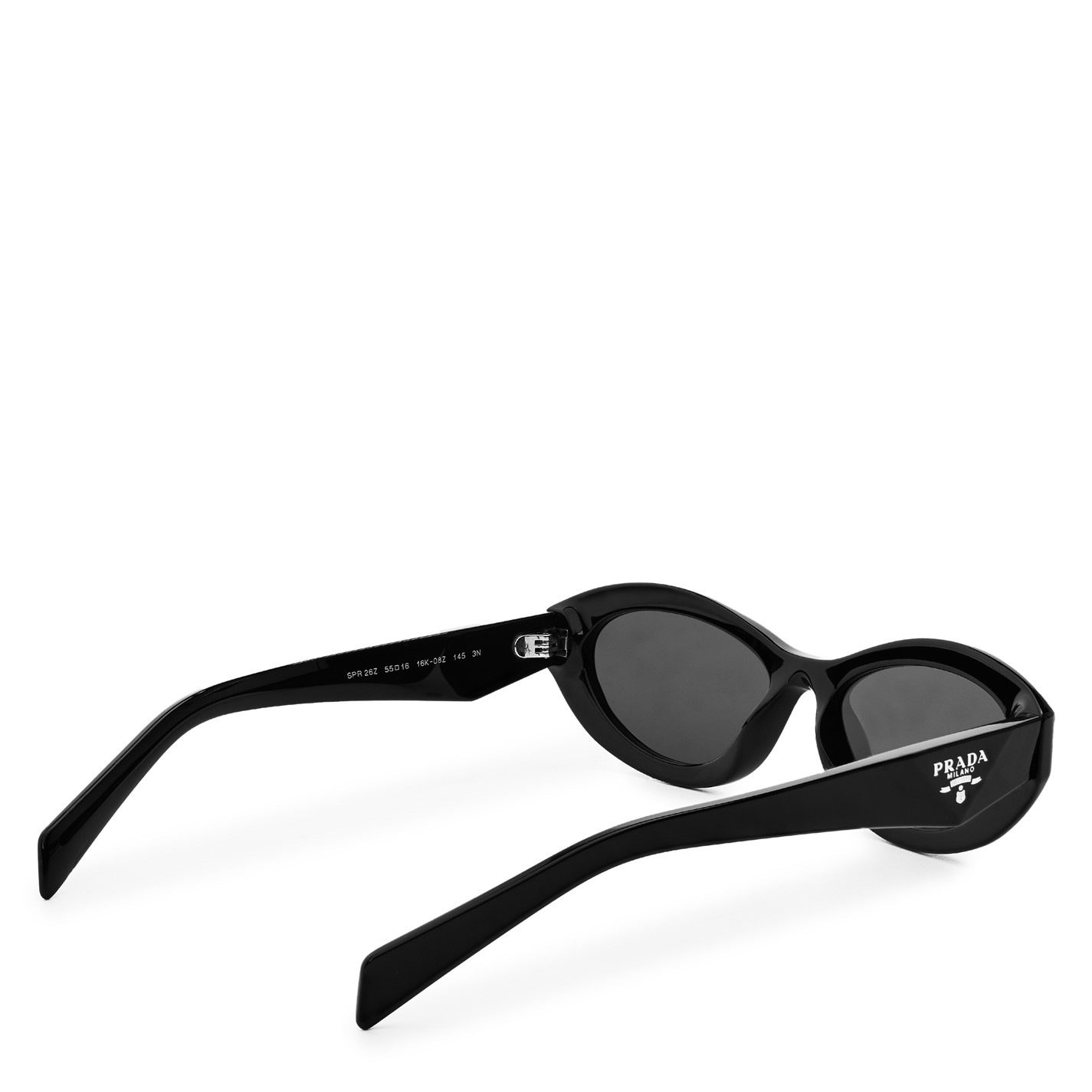 PRADA | Women's Oval Sunglasses | Black/Grey | FRASERS Ireland