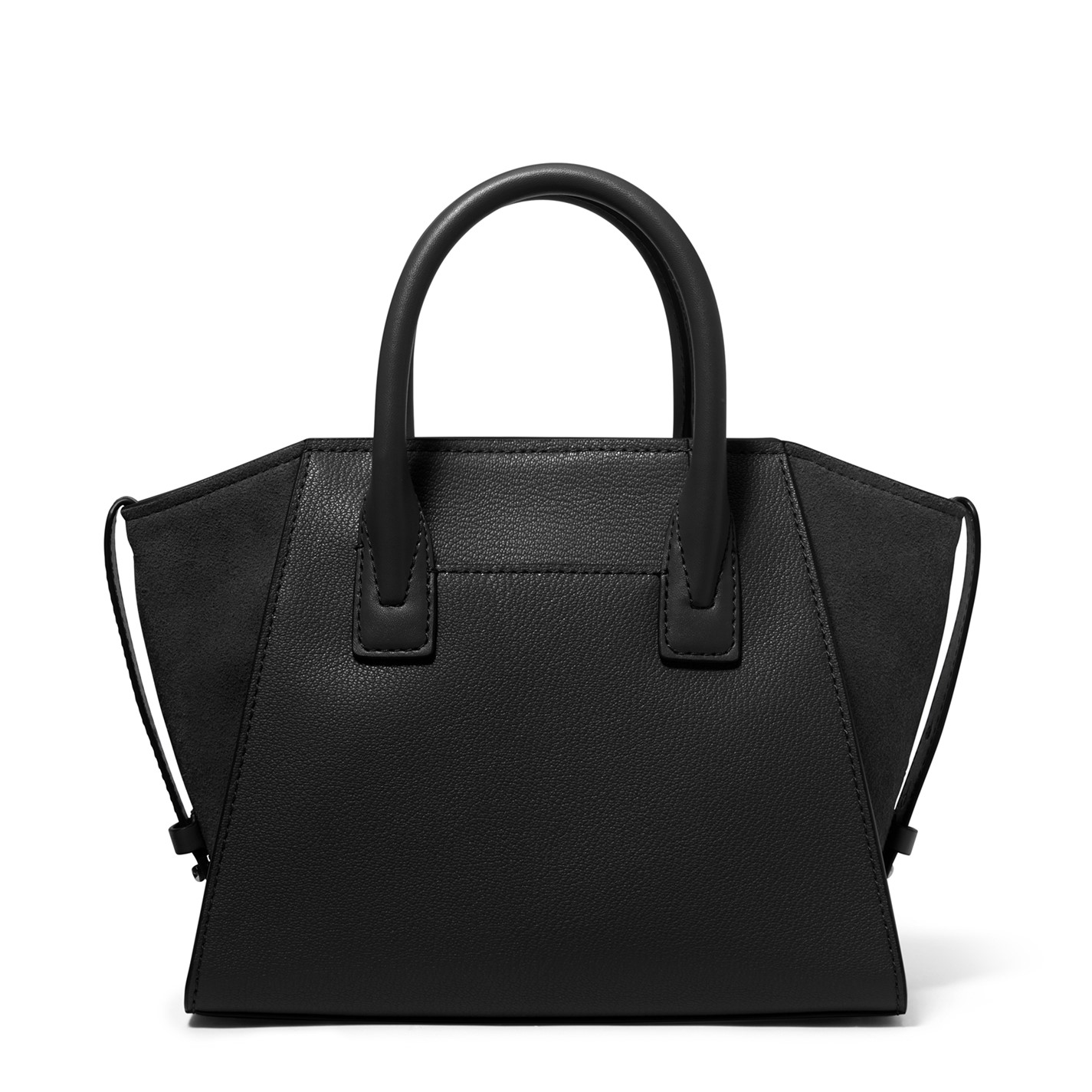 MICHAEL Michael Kors Avril Small Leather TopZip Satchel Black