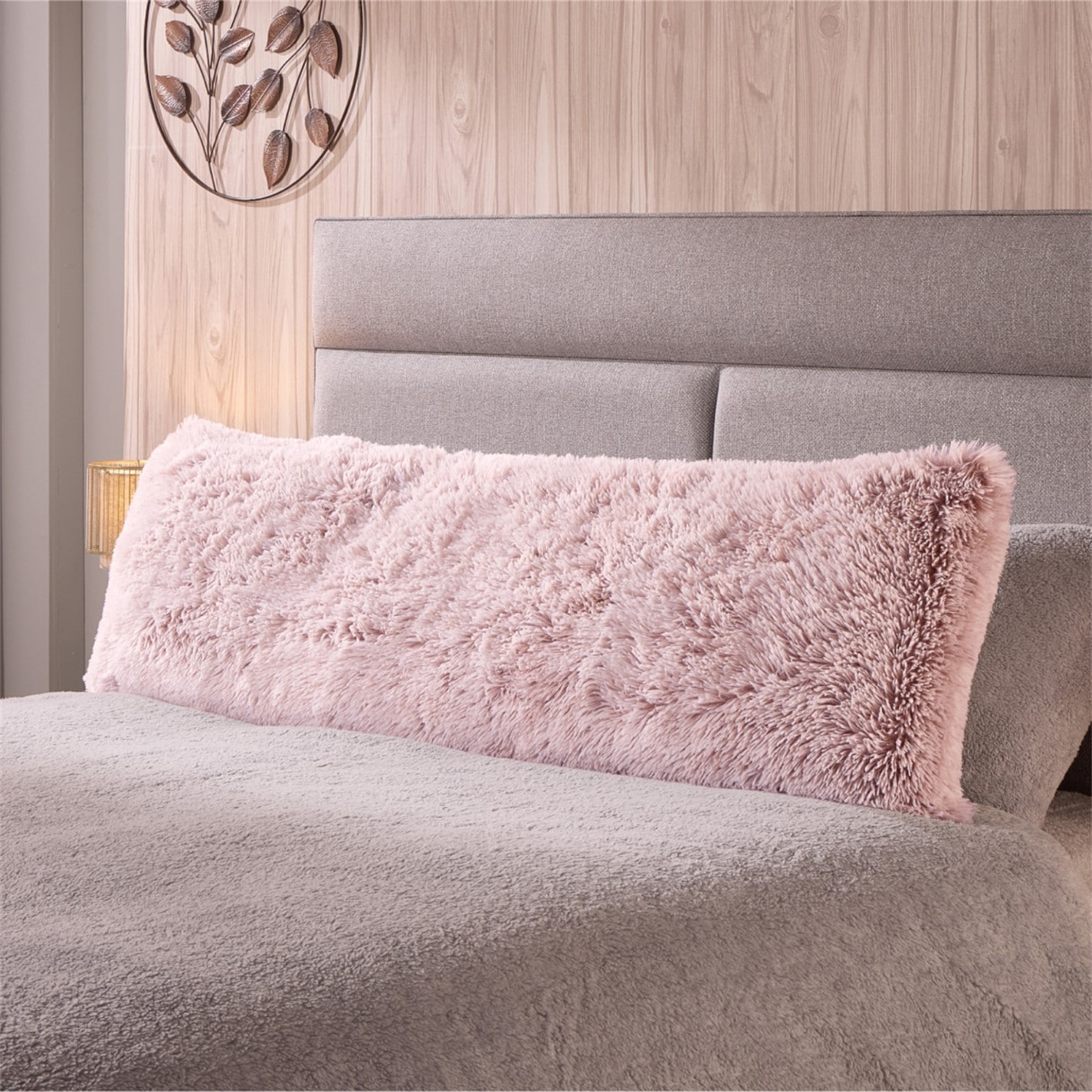 Pink Body Pillow Faux Fur Pink Body Pillow Case LIFEREVO Fluffy