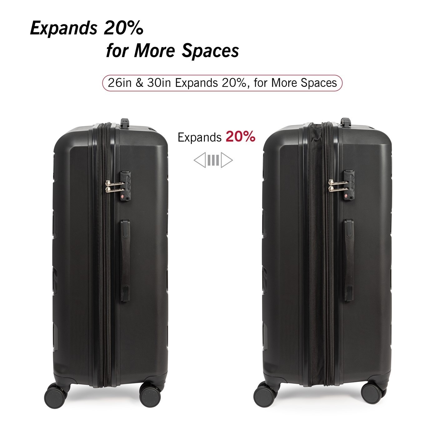 Linea Linea Monza Suitcase, PP Hard Suitcase, Travel Luggage, (22inch