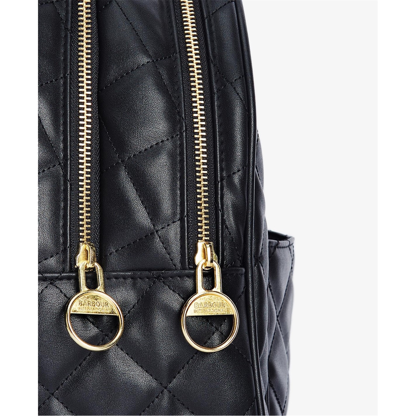Barbour International Quilted Uxbridge Backpack Black FRASERS