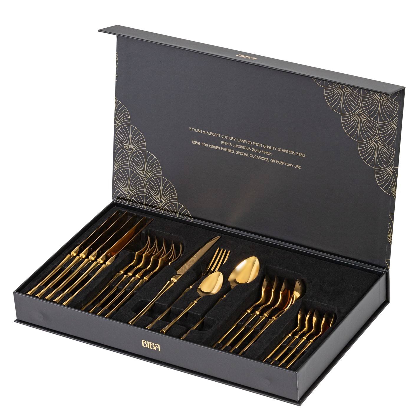 Biba 24 Piece Luxury Cutlery Set Gold FRASERS