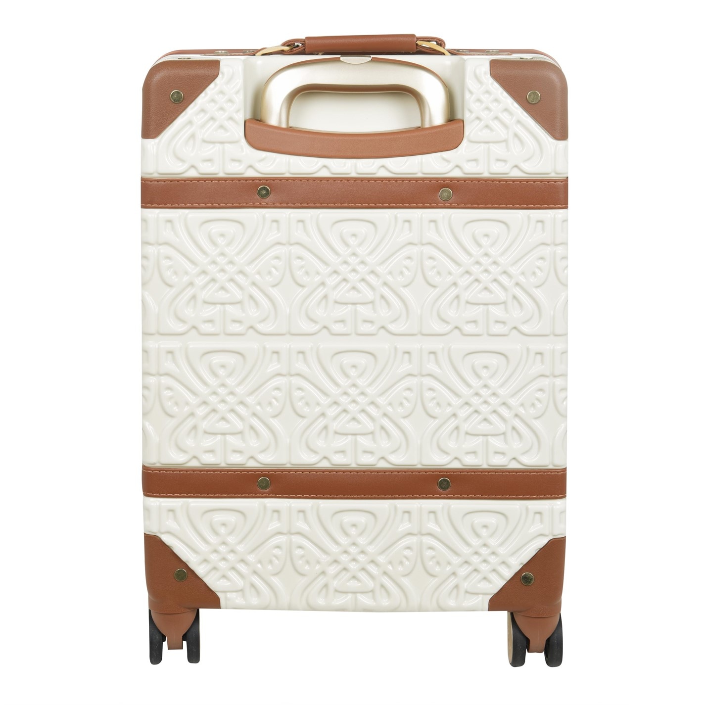 Biba Voyage Hard Suitcase White/Tan House of Fraser