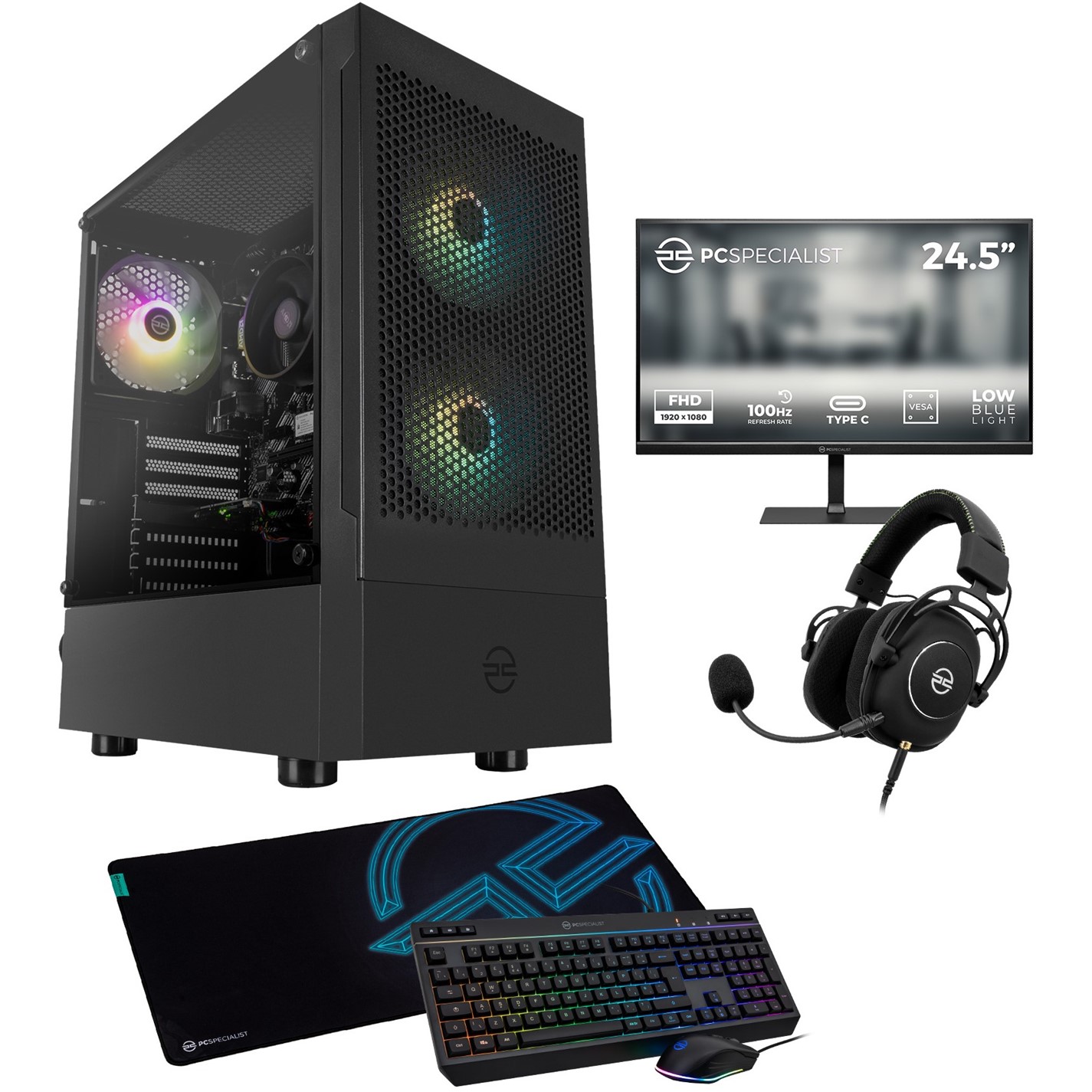PCSpecialist Specialist Wraith 140 Gaming PC Bundle AMD Ryzen
