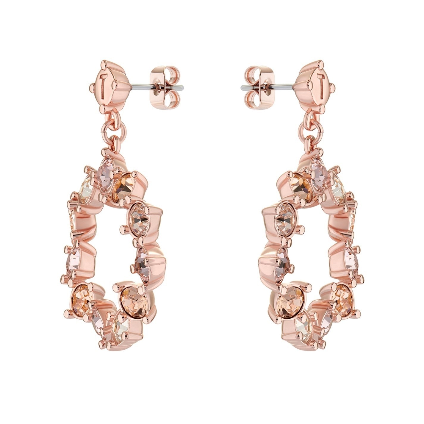 Gold Earrings For Women Buy Ted Baker Rose Gold Cresita Crystal