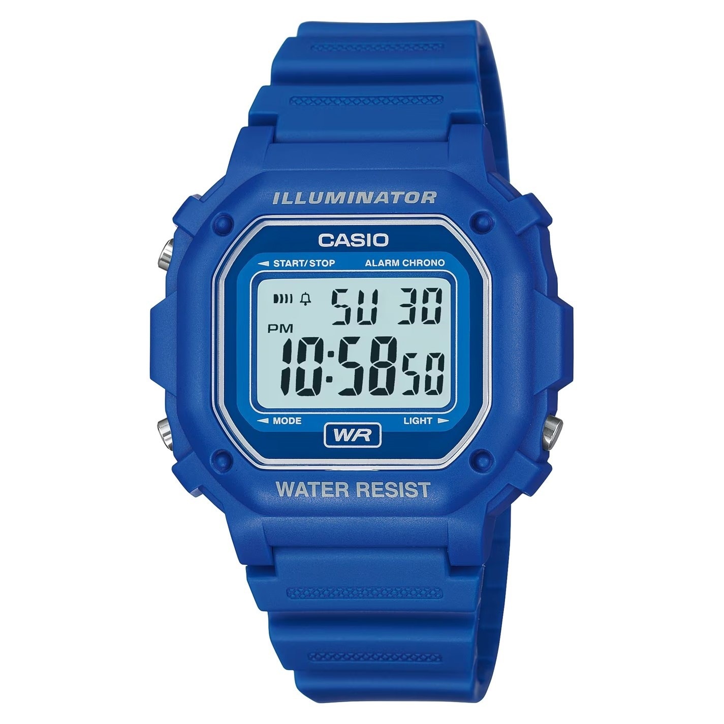 Casio | CASIO Style Blue Strap Rectangle Case LED Backlight Digital ...