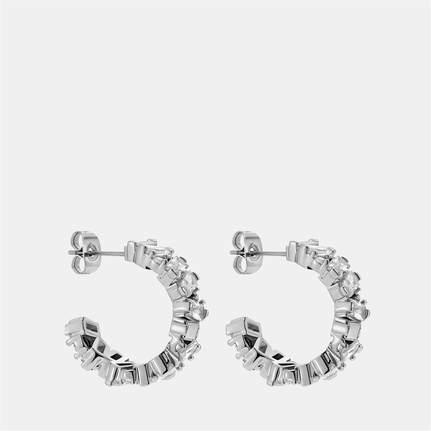 Ted Baker Women's Classic Hoop Earrings Silver/Crystal