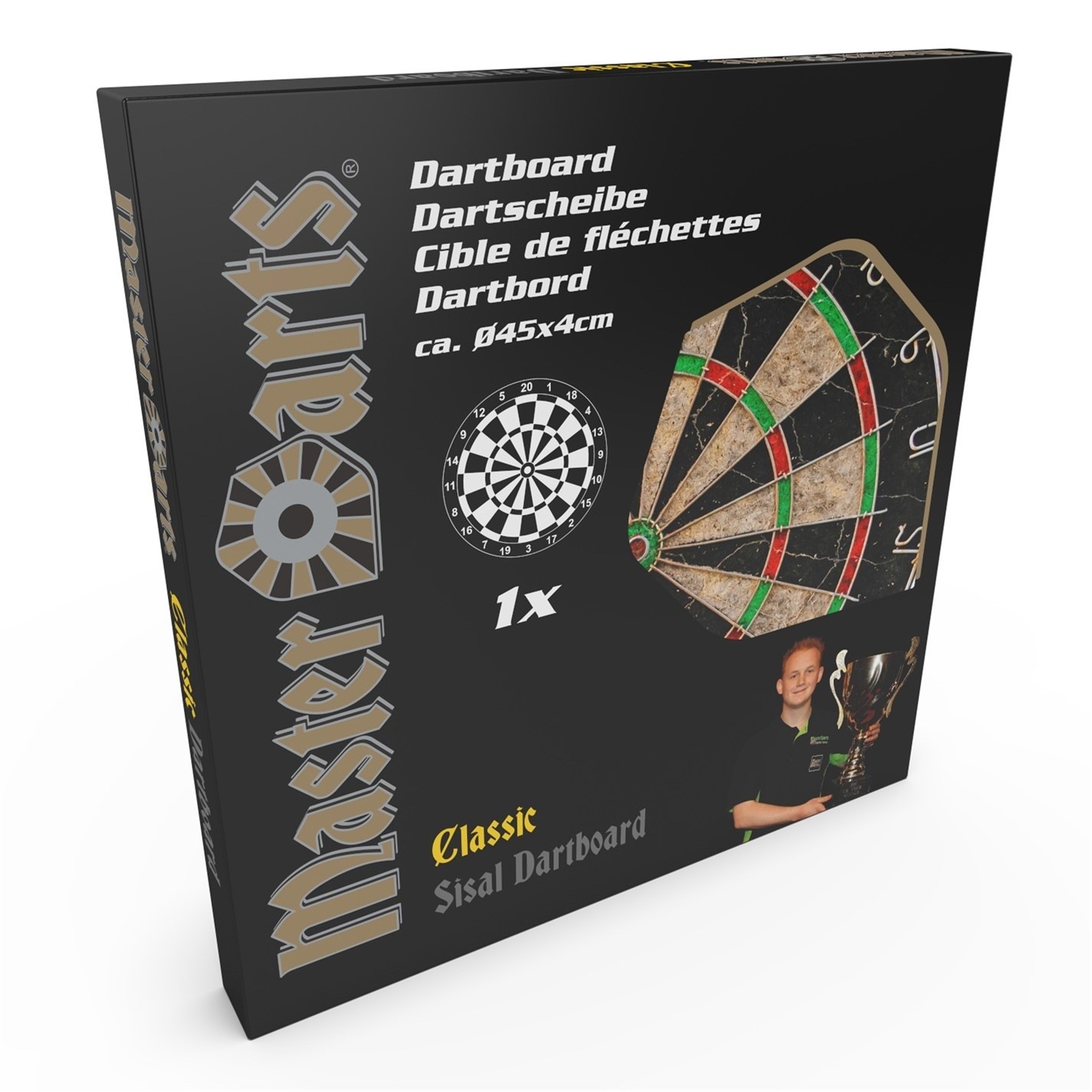 Master Darts Dartboard Clsc 09 Multi House of Fraser