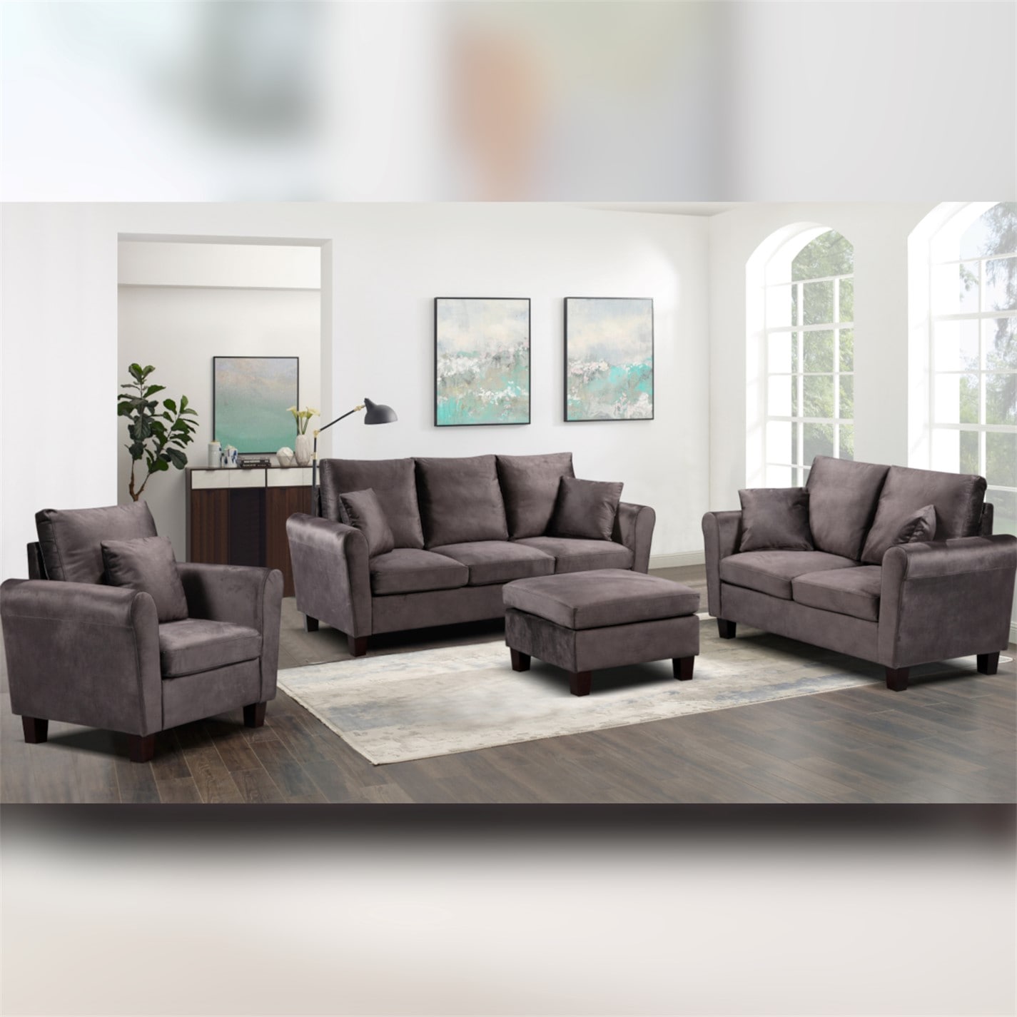 Comfy Living Plush Fabric Sofa Set41 Sofas House of Fraser