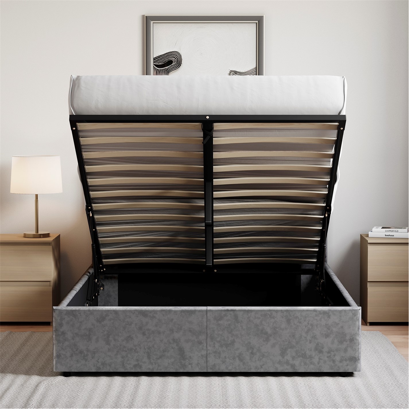 Lassic Vida Designs Veronica Double Ottoman Bed Beds FRASERS