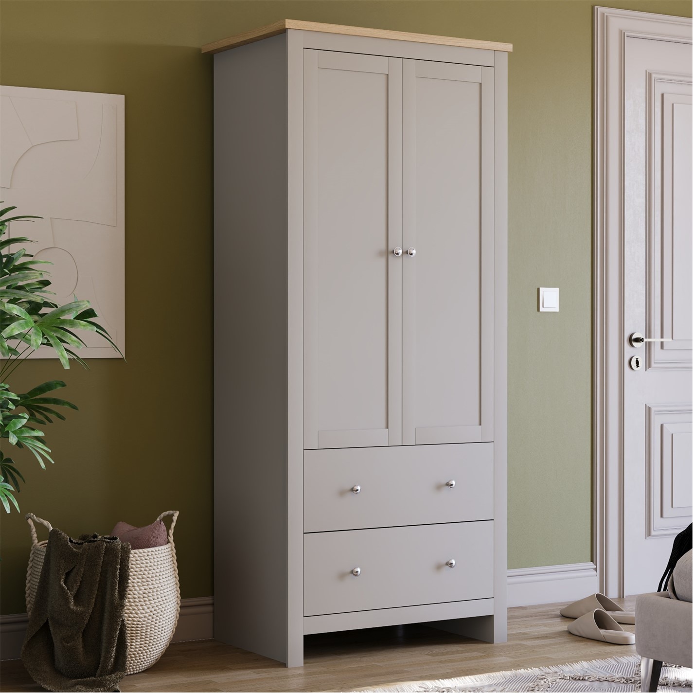 Vida Designs Arlington TV meubel kast standaard dressoir entertainment woonkamer (grijs, 2 deuren Vida Designs Arlington TV meubel kast standaard dressoir entertainment woonkamer (grijs, 2 deuren