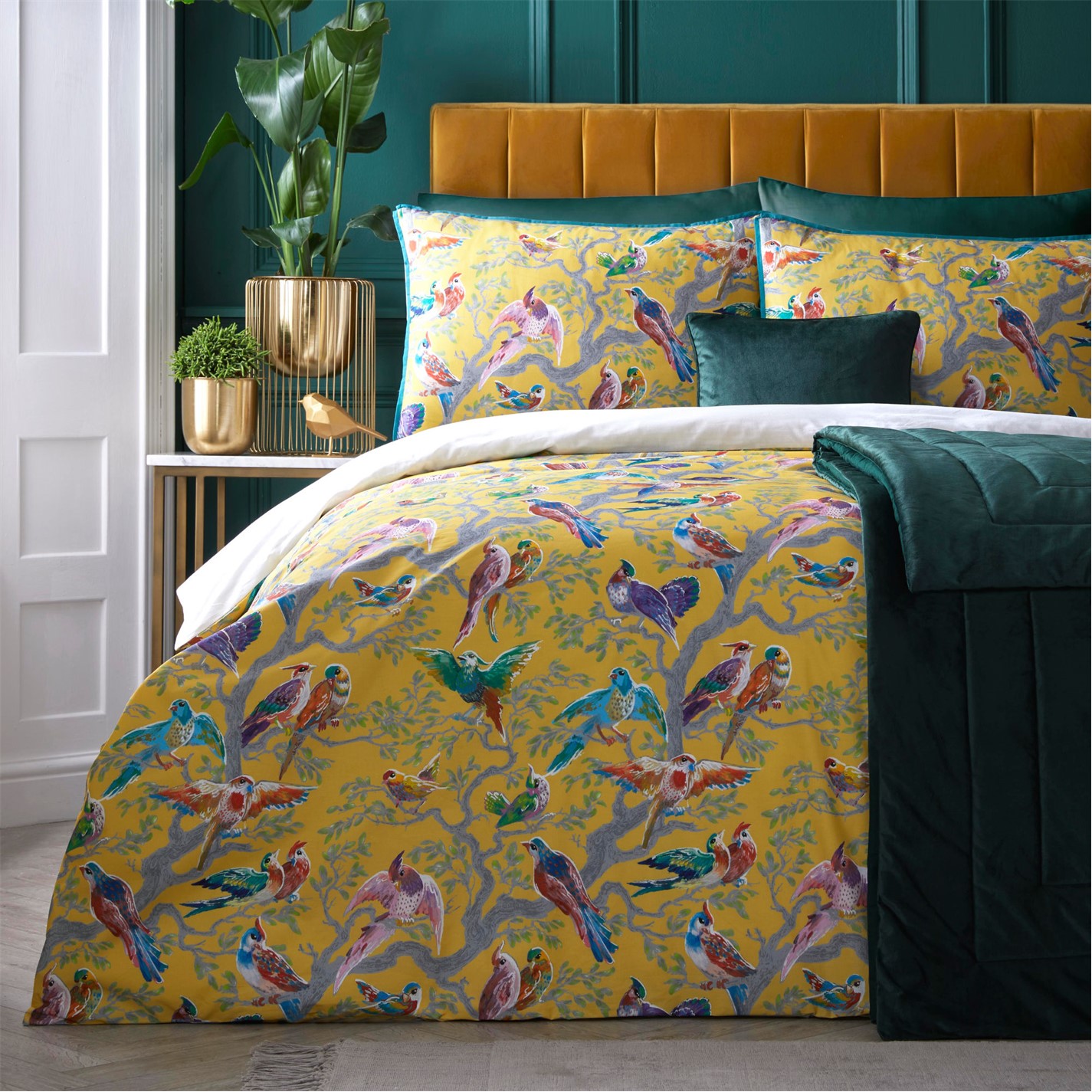 Laurence LlewelynBowen Birdity Absurdity 200 TC Cotton Duvet Cover