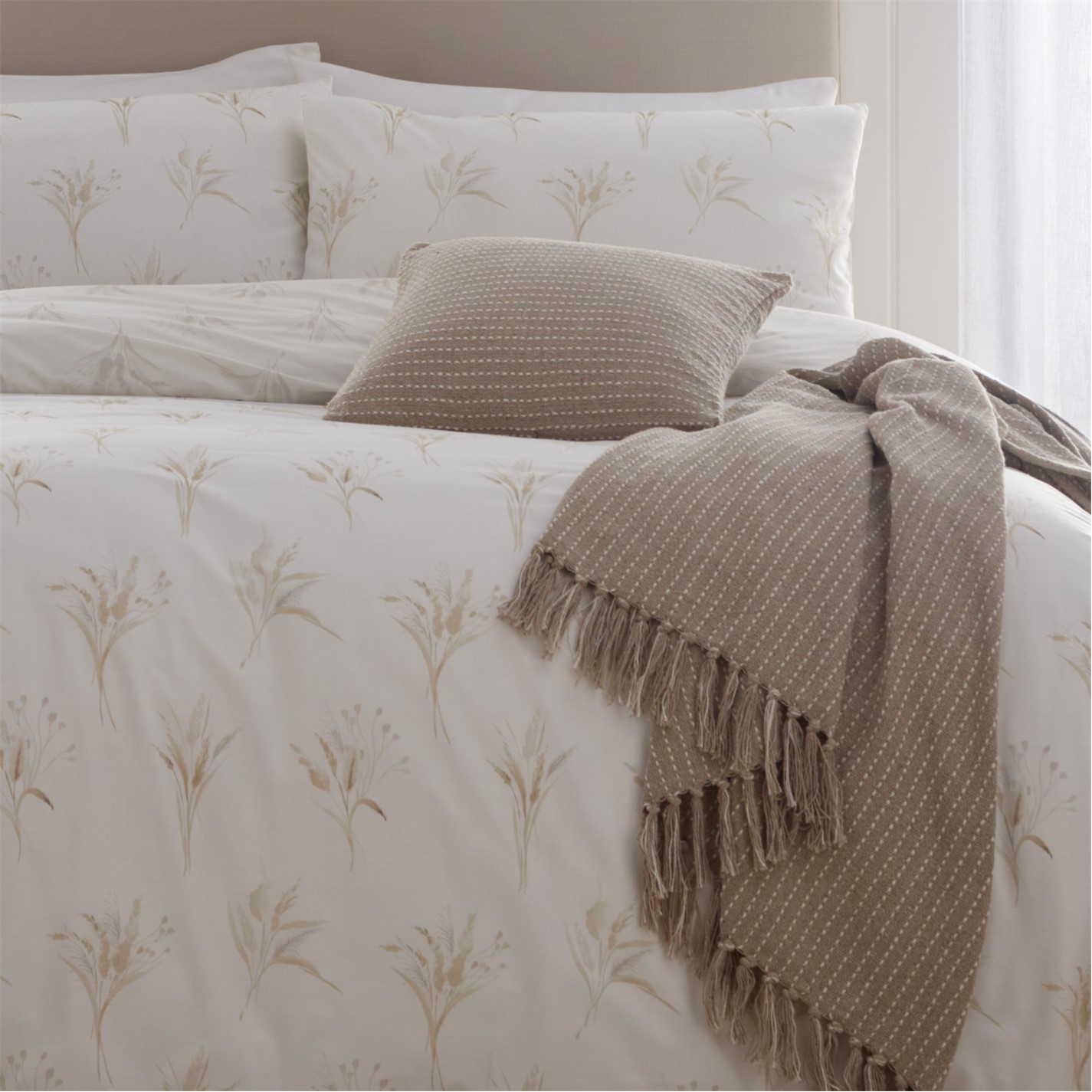 DRIFT Harmony EcoFriendly Duvet Cover Set Natual House of Fraser