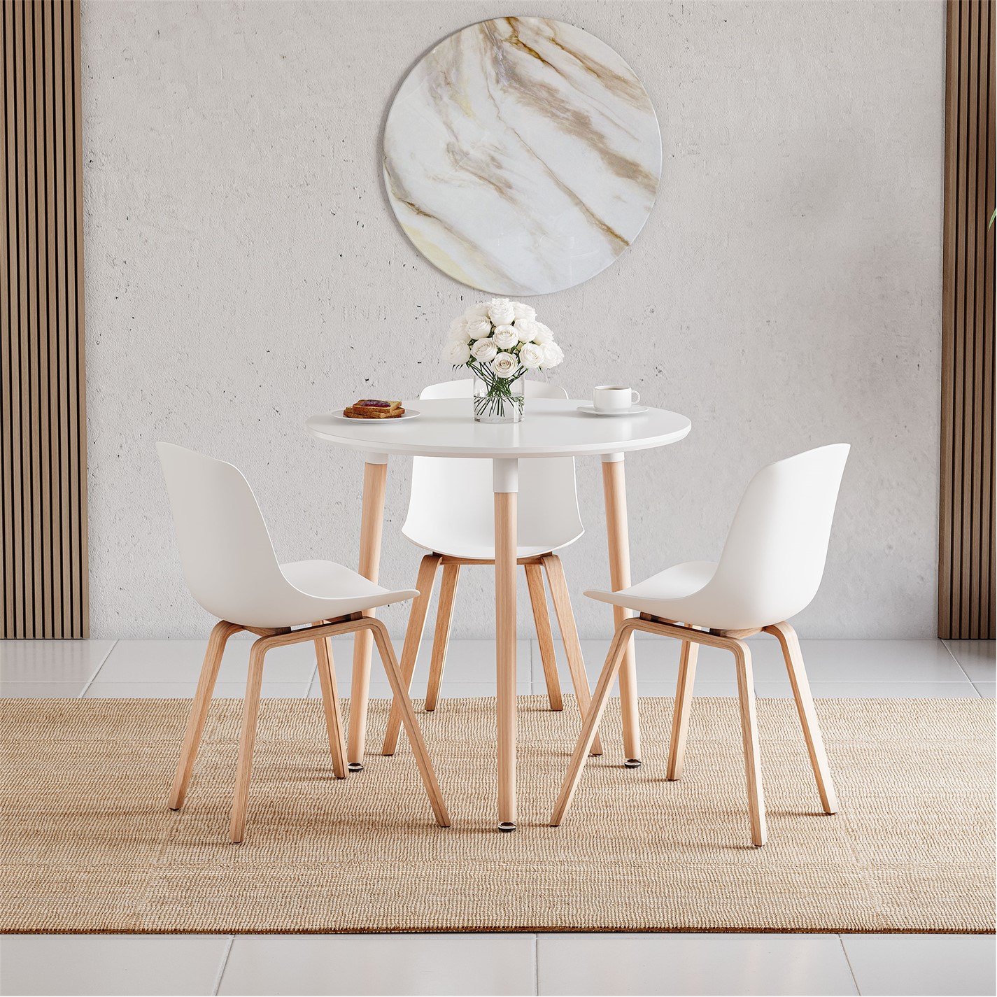 Lassic Vida Designs Batley 3 Seater Round Dining Table Dining Tables House of Fraser