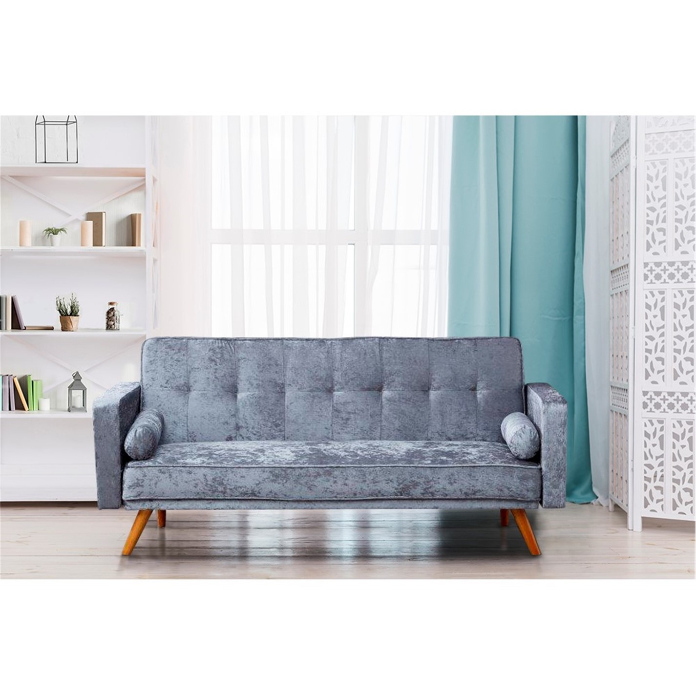 Comfy Living Crushed Velvet ClickClack Sofa Bed Sofas House of