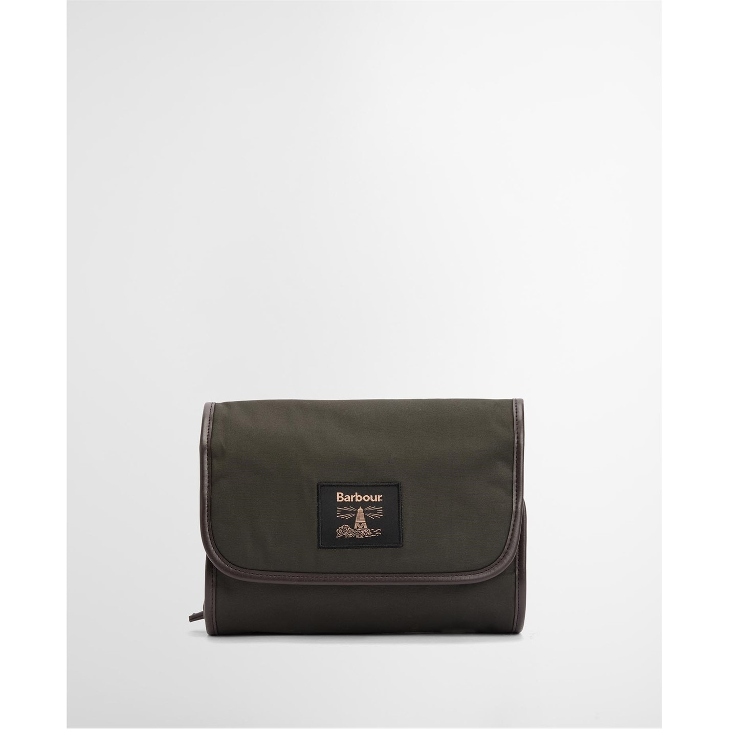 Barbour Wax Hanging Washbag Olive/Beacon FRASERS Ireland