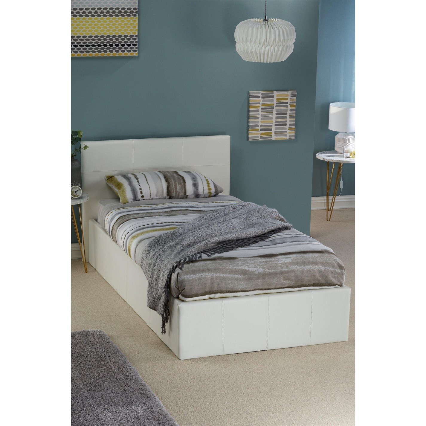 GFW GFW Faux Leather Ottoman Bed with Mattress Beds House of Fraser