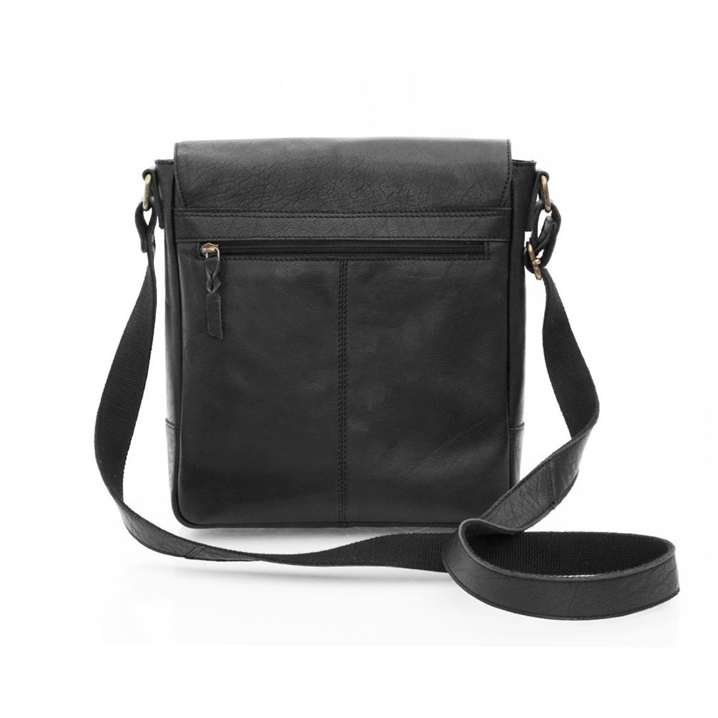 PRIMEHIDE Leather | Rica Small Black Leather Messenger Bag | Black ...