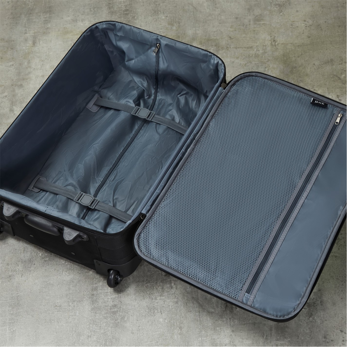 Rock Luggage Mallorca 4 Piece Black Luggage Set Black FRASERS