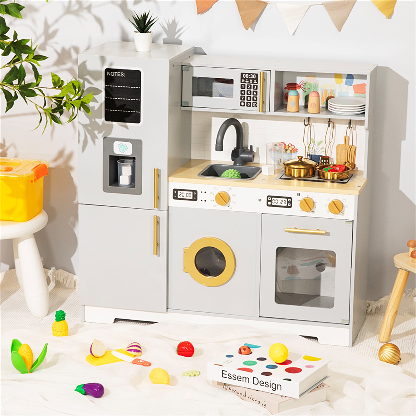 Toylife Wooden Deluxe Play Kitchen Multi FRASERS