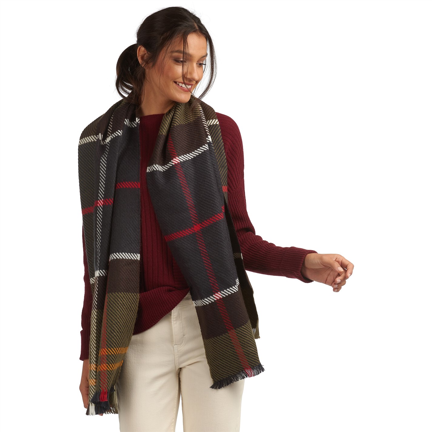 Barbour Blair Tartan Scarf Scarves FRASERS