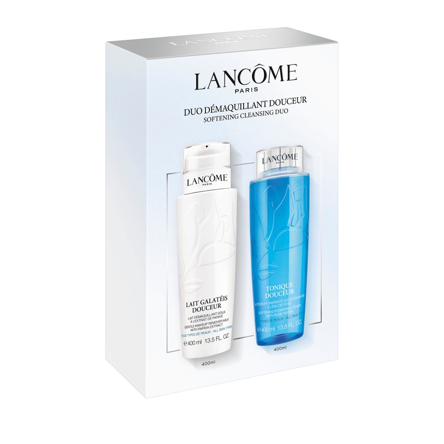 Lancôme Jumbo Douceur Cleanser Duo 400ml Gift Set Clear