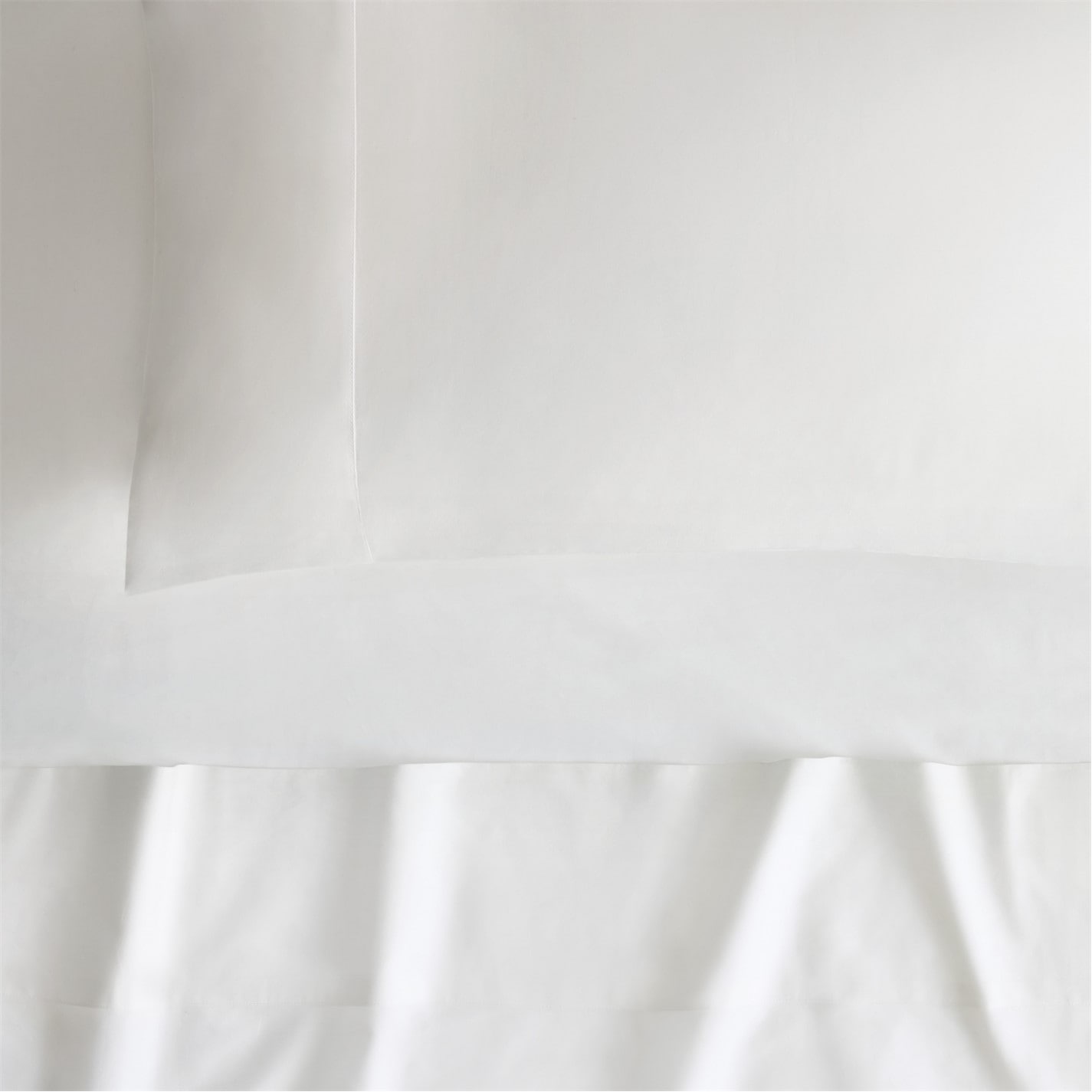 Sheridan 500tc Cotton Sateen Flat Sheets Snow FRASERS