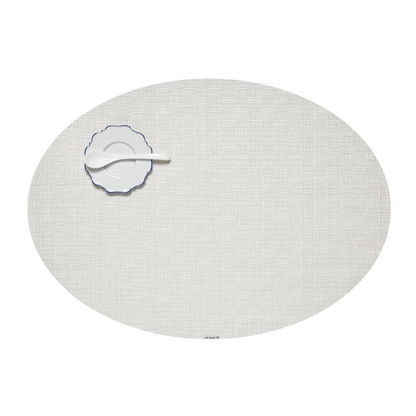 Chilewich Bay Weave Oval Placemat Vanilla House of Fraser
