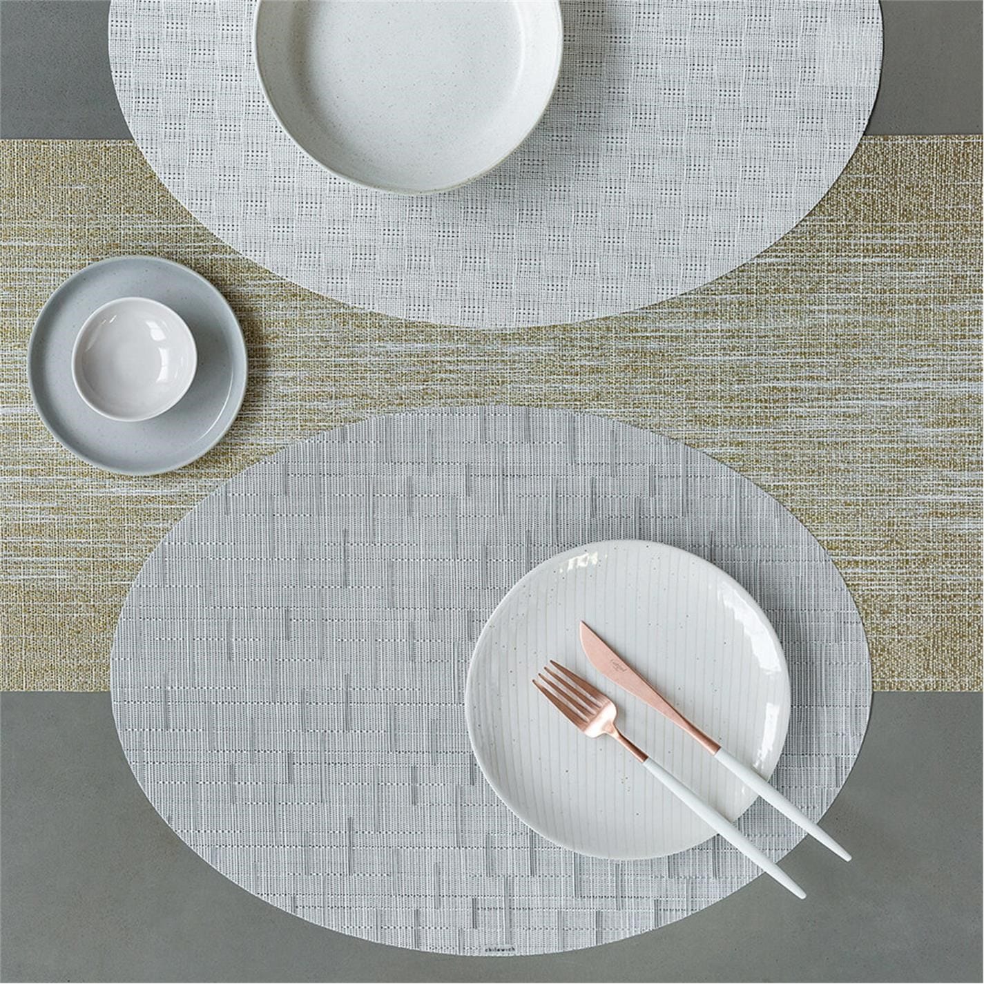 Chilewich Bay Weave Oval Placemat Vanilla House of Fraser