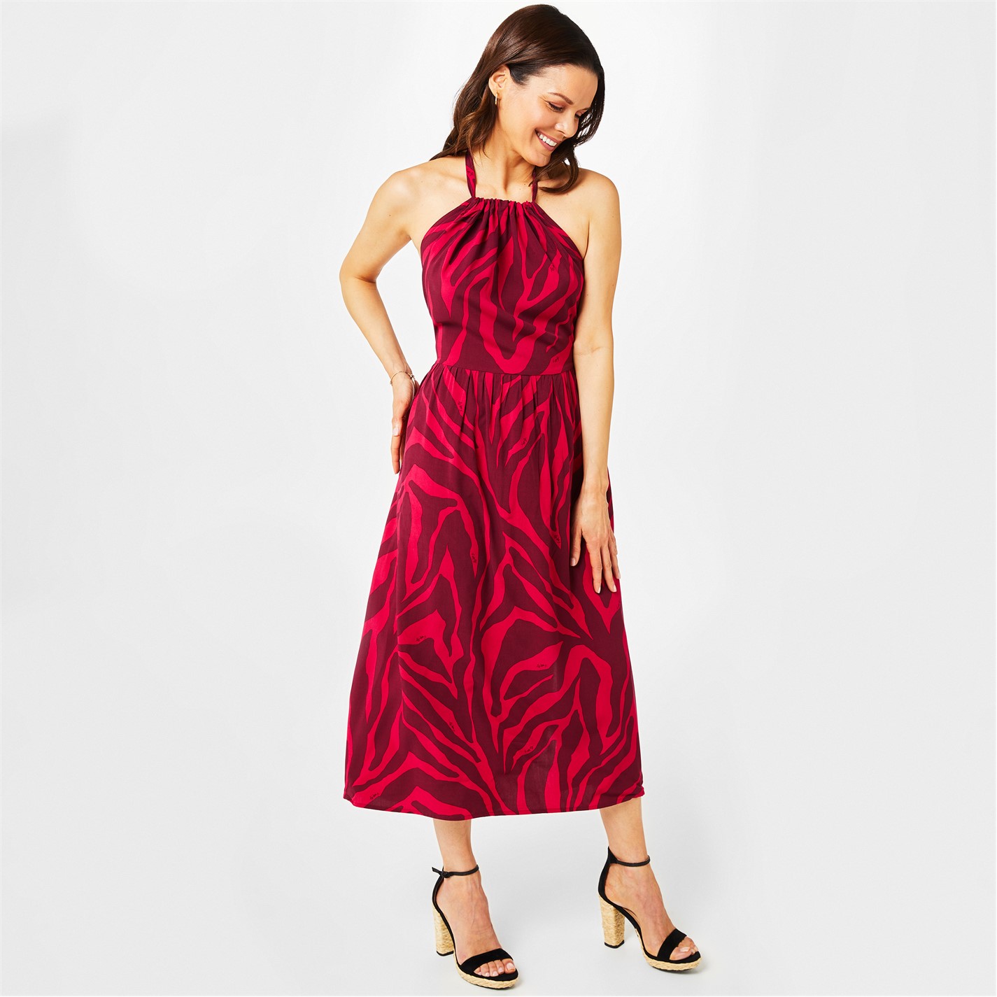 Biba Biba Tie Back Dress Ld33 Zebra Print House of Fraser