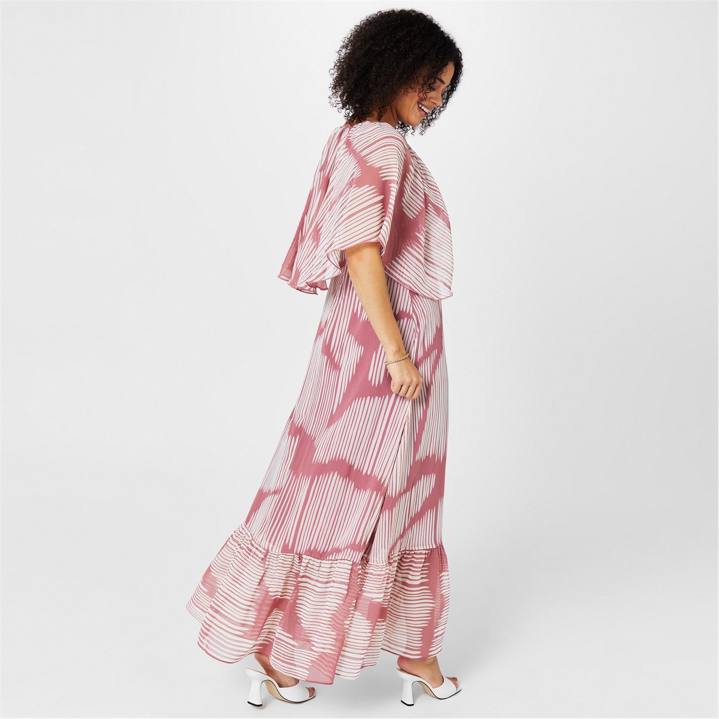 Biba Biba Chiffon Boho Maxi Dress Foxglove Zebra FRASERS