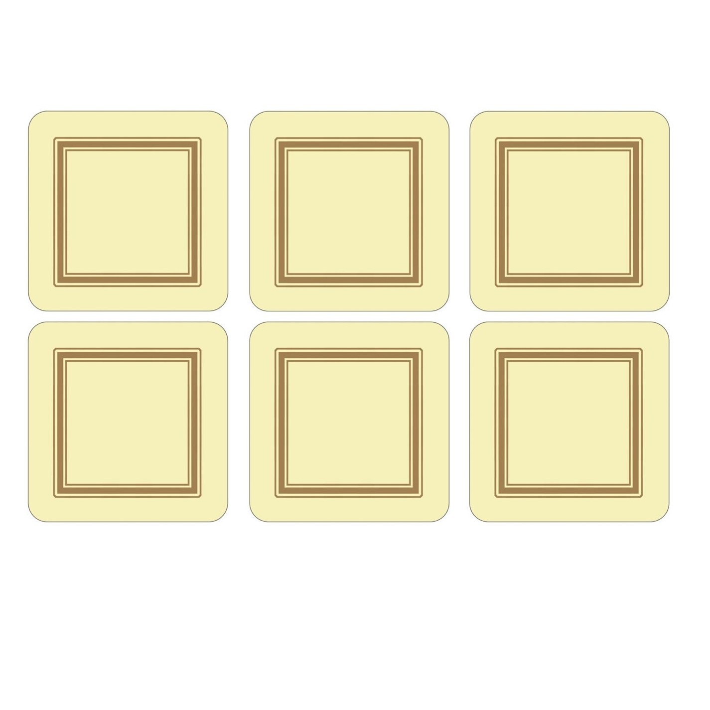Pimpernel Pimpernel S6 Coasters 34 Classic Cream House of Fraser