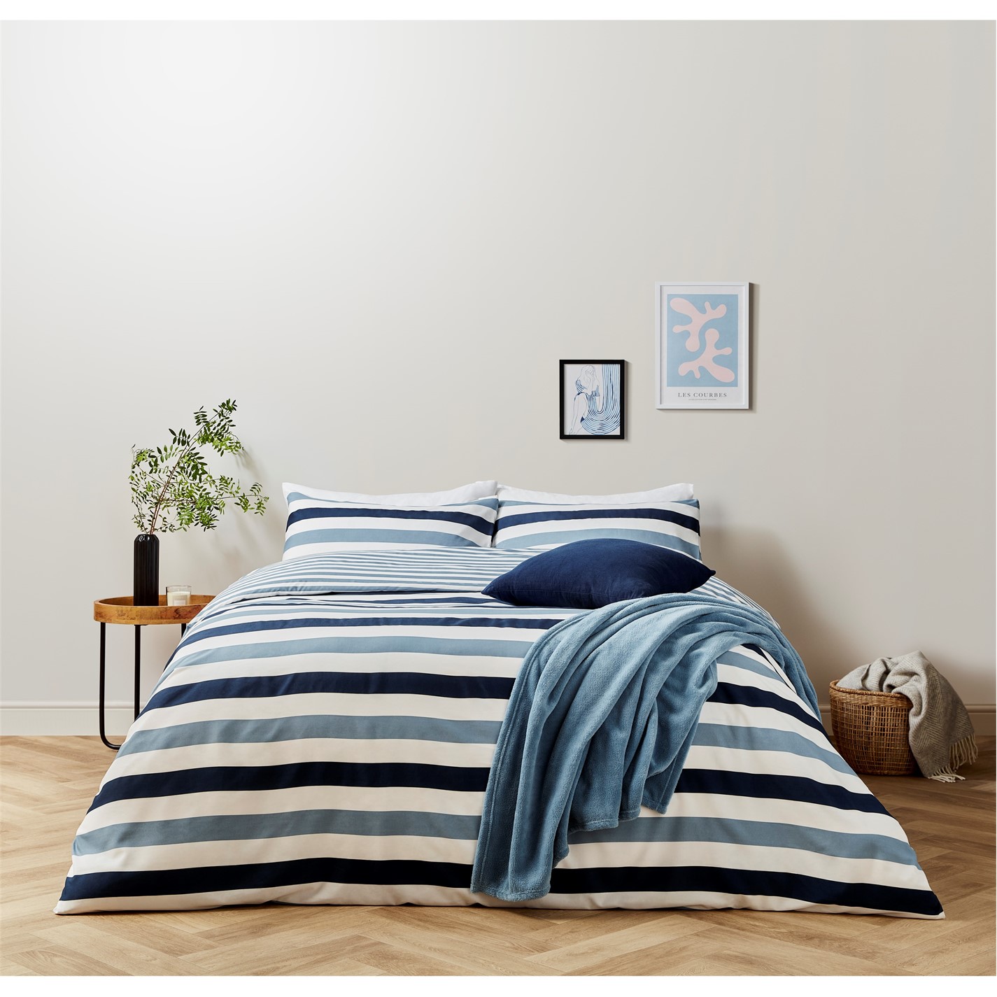 Homelife Dekota Stripe Duvet Set Duvet Cover Sets FRASERS