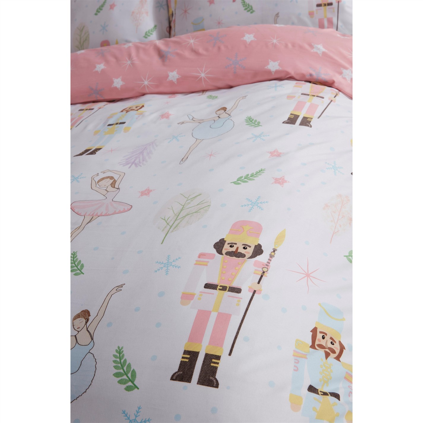 Homelife Pastle Nutcracker Duvet Set Blush/Grey FRASERS