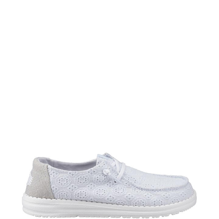 Heydude Wendy Eyelet Lace Shoes In Blue
