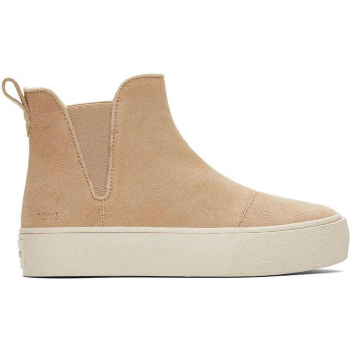 Toms Fenix Platform Chelsea Boot In Sand