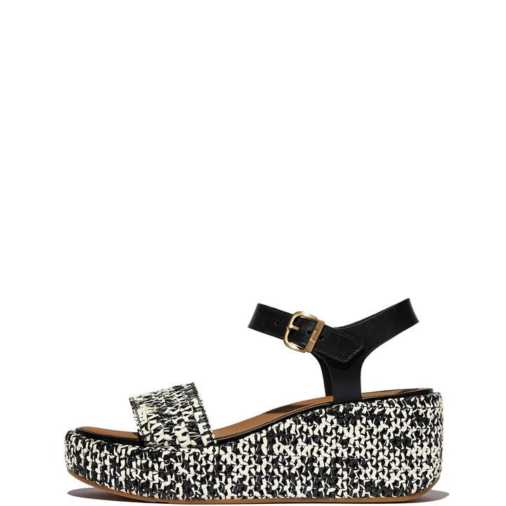 Fitflop Platfforms Wedge Sanda In Black