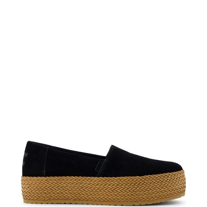 Toms Valencia Espadrille In Black