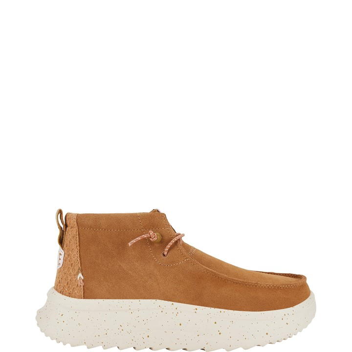 Heydude Wendy Peak Hi Suede Ankle Boots In Brown