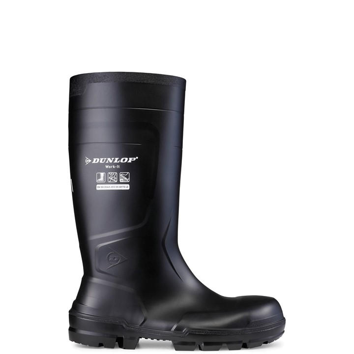 Dunlop Men's Black Work-It Full Safety Wellington Size 10.5 (45)